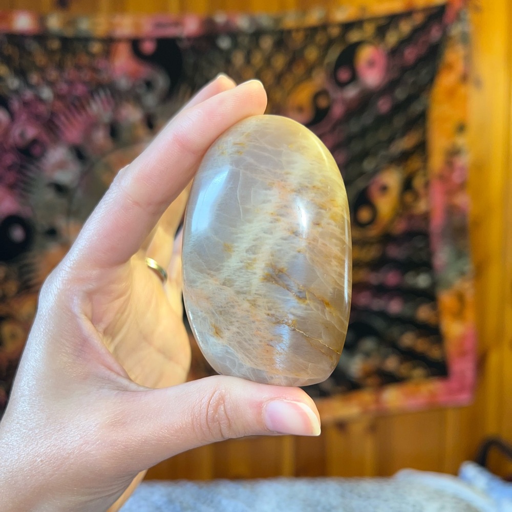 Dreamiest Peach moonstone freeform